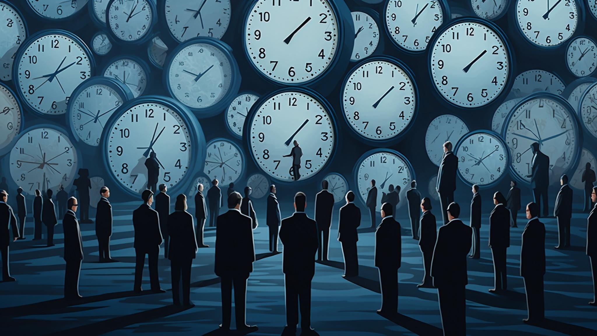 Image produced by generative artificial intelligence Clocks