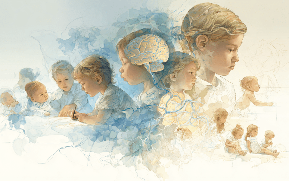 teckningar på barn i olika åldrar